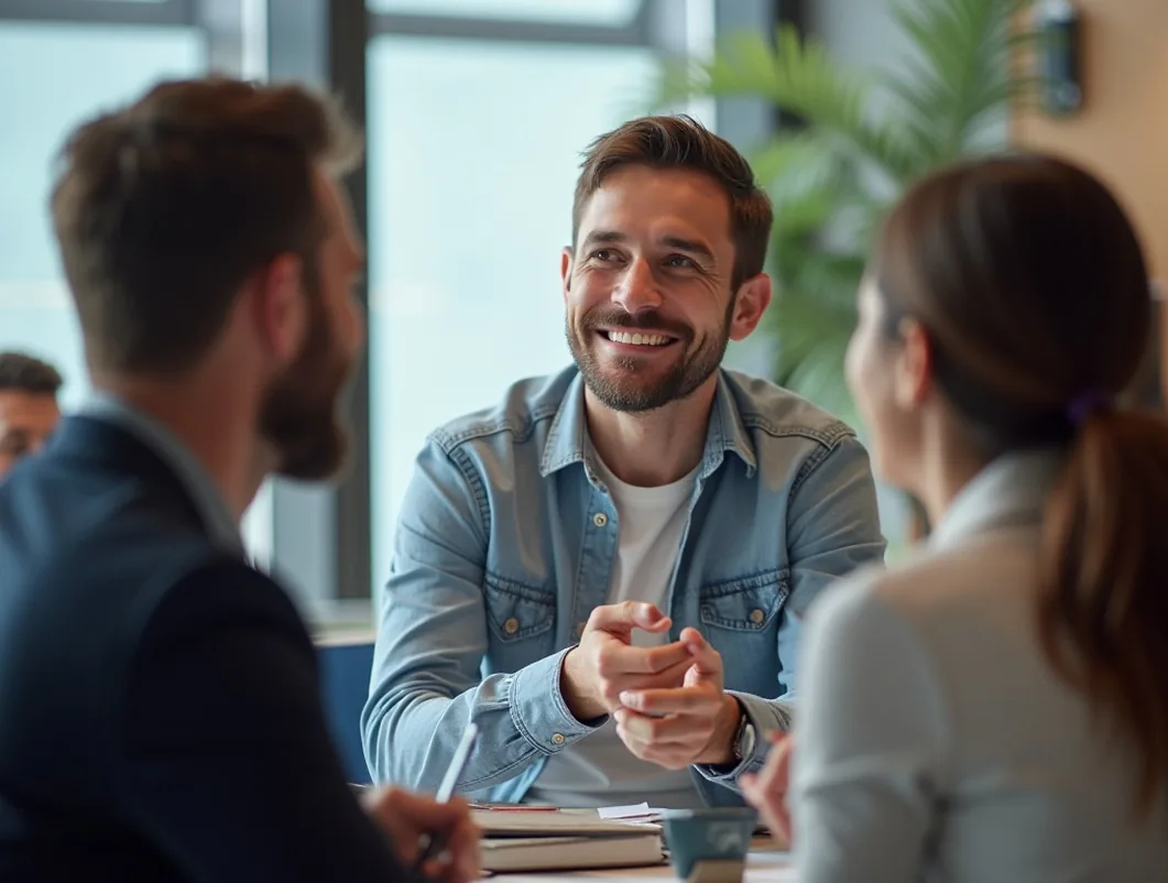 experienced project management trainer working with business team